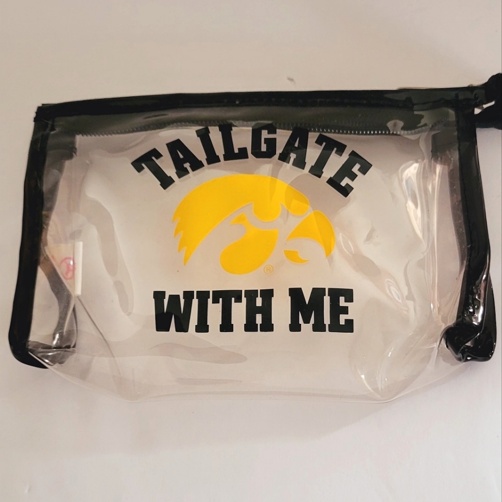 NWOT Iowa Hawkeyes Plastic See Through Transparent Bag